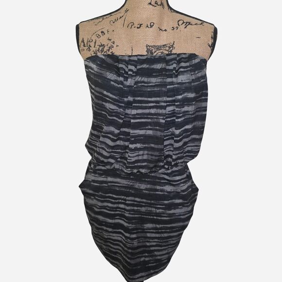 Y2K Monaco Floral & Stripes Mini Dress - Size Large (L - Picture 1 of 5